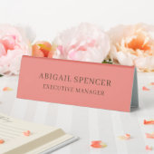 Plaque De Table Moderne Classy Professionnel Coral Rose (In SItu (Mariage))