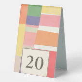 Plaque De Table Moderne Cute Vivid Couleurs Blocs de retraite (Verso)