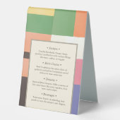 Plaque De Table Moderne Cute Vivid Couleurs Blocs de retraite (Recto)