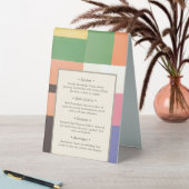 Plaque De Table Moderne Cute Vivid Couleurs Blocs de retraite (En SItu (Tableau))