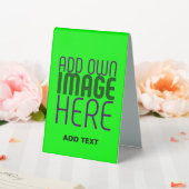 PLAQUE DE TABLE MODERNE ÉDITABLE NEON GREEN IMAGE MODÈLE TEXTE (In SItu (Mariage))