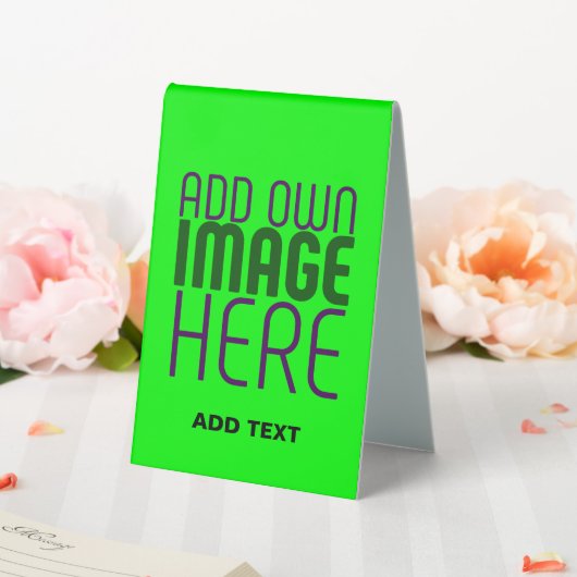 PLAQUE DE TABLE MODERNE ÉDITABLE NEON GREEN IMAGE MODÈLE TEXTE (In SItu (Mariage))
