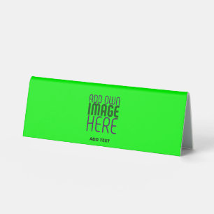 PLAQUE DE TABLE MODERNE ÉDITABLE NEON GREEN IMAGE MODÈLE TEXTE