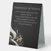 Plaque De Table Moderne Élégant Noir et Or (Recto)