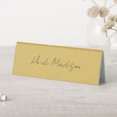 Plaque De Table Moderne Elégant Plaque Simple Couleur Or Calligrap (En SItu (Tableau))