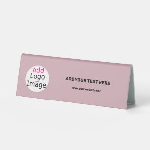 Plaque De Table Moderne Entreprise Personnalisable Dusty Rose tele