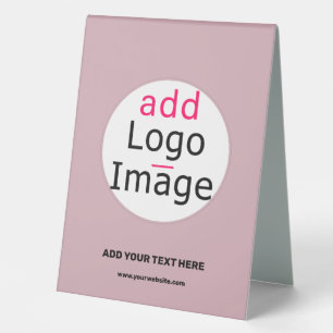 Plaque De Table Moderne Entreprise Personnalisable Dusty Rose tele
