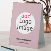 Plaque De Table Moderne Entreprise Personnalisable Dusty Rose tele (En SItu (Tableau))