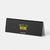 PLAQUE DE TABLE MODERNE ET MODERNE PERSONNALISABLE NOIR VÉRIFIÉ (Verso)