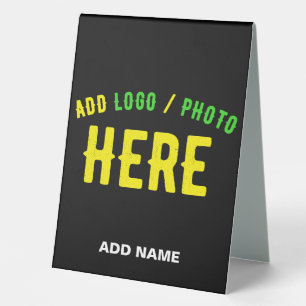 PLAQUE DE TABLE MODERNE ET MODERNE PERSONNALISABLE NOIR VÉRIFIÉ