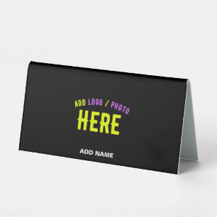 PLAQUE DE TABLE MODERNE ET MODERNE PERSONNALISABLE NOIR VÉRIFIÉ