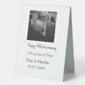 Plaque De Table Moderne heureux 40e anniversaire ajouter nom date  (Recto)