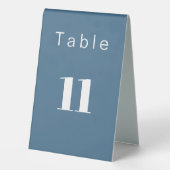 Plaque De Table Moderne Minimal pastel bleu - Carte Numéro de Tabl (Verso)