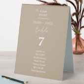 Plaque De Table Moderne Taupe la nuit avant le siège Mariage (En SItu (Tableau))