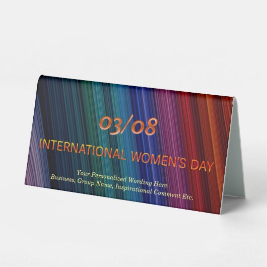 Plaque De Table Mois de l'histoire des femmes (Verso)