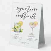 Plaque De Table Mojito Lemon Drop Summer Signature Cocktails Menu (Verso)