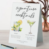 Plaque De Table Mojito Martini Mariage Signature Cocktails Menu (En SItu (Tableau))