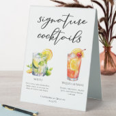 Plaque De Table Mojito Tequila Sunrise Mariage Cocktails Menu (En SItu (Tableau))