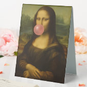 Plaque De Table Mona Lisa soufflant de bulle rose (In SItu (Mariage))