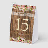 Plaque De Table Monogram Heart with Pink Roses (Verso)