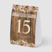 Plaque De Table Monogram Heart with Pink Roses (Recto)