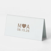 Plaque De Table Monogramme de couple mariage (Recto)