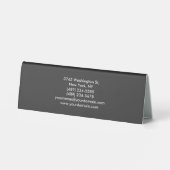Plaque De Table Monogramme moderne Gris clair Carte de visite tend (Verso)
