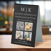 Plaque De Table Monogramme ou Ajouter un Logo au Code QR Entrepris