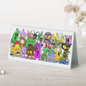 Plaque De Table Monstres caractères mignons Motif d'Halloween (En SItu (Tableau))