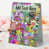 Plaque De Table Monstres caractères mignons Motif d'Halloween (In SItu (Mariage))