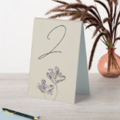 Plaque De Table Moody Purple Tulips Mariage Numéro de table (En SItu (Tableau))