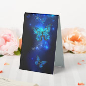 Plaque De Table Morpho Butterfly in the Dark Background (In SItu (Mariage))