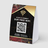 Plaque De Table Mot de passe de réseau Wifi avec code QR élégant B (Verso)