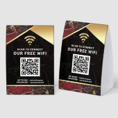 Plaque De Table Mot de passe de réseau Wifi avec code QR élégant B (Recto/verso)