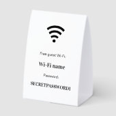 Plaque De Table Mot de passe réseau wifi client invité  (Verso)