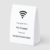 Plaque De Table Mot de passe réseau wifi client invité  (Recto)