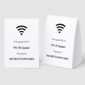 Plaque De Table Mot de passe réseau wifi client invité  (Recto/verso)