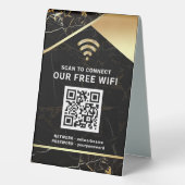 Plaque De Table Mot de passe réseau Wifi de code QR personnalisé é (Verso)