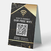 Plaque De Table Mot de passe réseau Wifi de code QR personnalisé é (Recto)