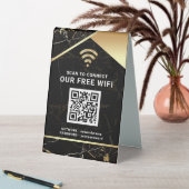 Plaque De Table Mot de passe réseau Wifi de code QR personnalisé é (En SItu (Tableau))