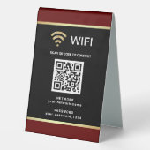 Plaque De Table Mot de passe réseau Wifi de code QR personnalisé m (Verso)