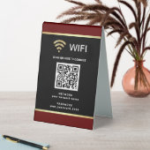 Plaque De Table Mot de passe réseau Wifi de code QR personnalisé m (En SItu (Tableau))
