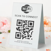Plaque De Table Mot de passe Wifi | Analyse du code QR pour se con (In SItu (Mariage))
