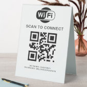 Plaque De Table Mot de passe Wifi | Analyse du code QR pour se con (En SItu (Tableau))
