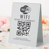 Plaque De Table Mot de passe Wifi | Analyse du code QR pour se con (In SItu (Mariage))