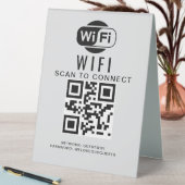 Plaque De Table Mot de passe Wifi | Analyse du code QR pour se con (En SItu (Tableau))