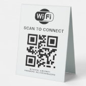 Plaque De Table Mot de passe Wifi | Analyse du code QR pour se con (Verso)