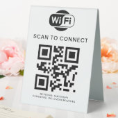 Plaque De Table Mot de passe Wifi | Analyse du code QR pour se con (In SItu (Mariage))