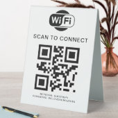 Plaque De Table Mot de passe Wifi | Analyse du code QR pour se con (En SItu (Tableau))