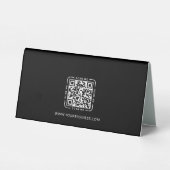 Plaque De Table Mot de passe WiFi d'entreprise moderne et code QR (Verso)
